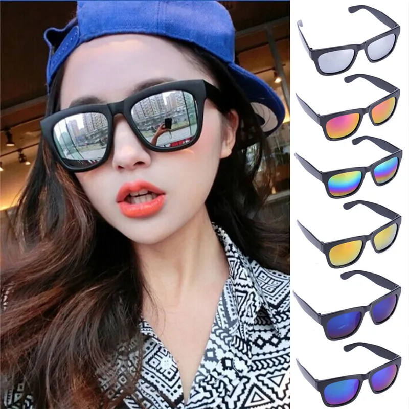 

Women Colorful Sunglasses Vintage Retro Reflective Glasses Fashion 2017 New
