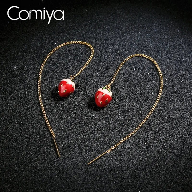 Comiya прекрасный длинные серьги для женщин золото цвет цепочки из сплава цинка