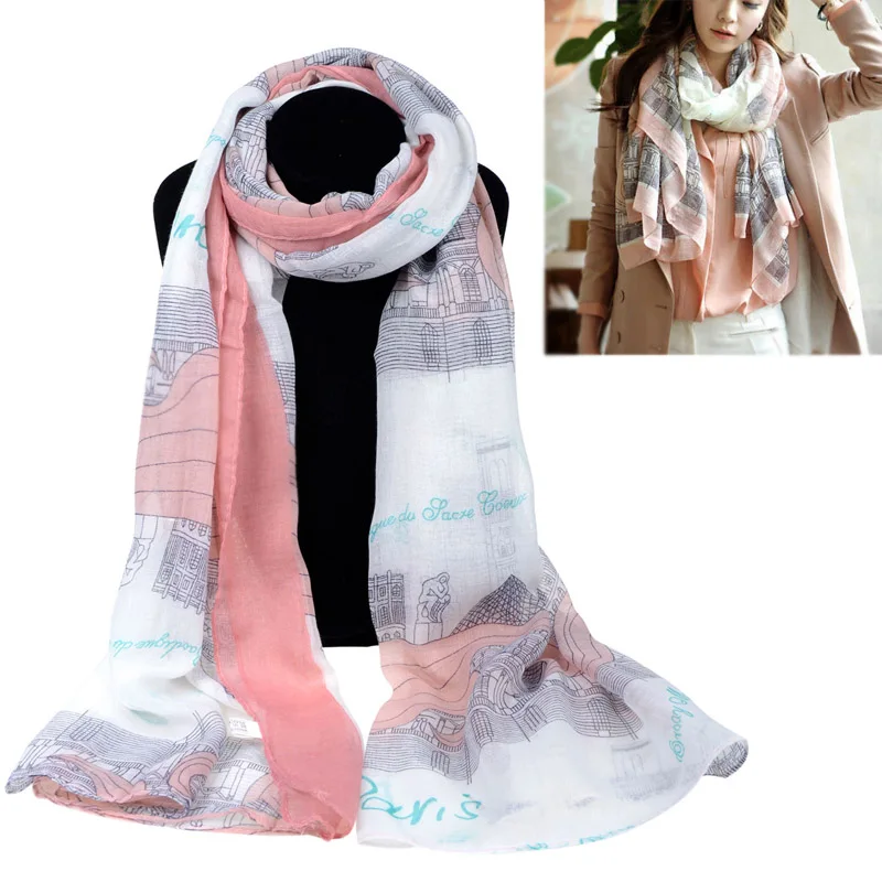 Эйфелева башня принт Европейский стиль очаровательный элегантный длинный