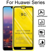 9d full cover tempered glass for huawei p10 p20 p30 lite pro plus screen protector for huawei p smart 2019 plus glass film