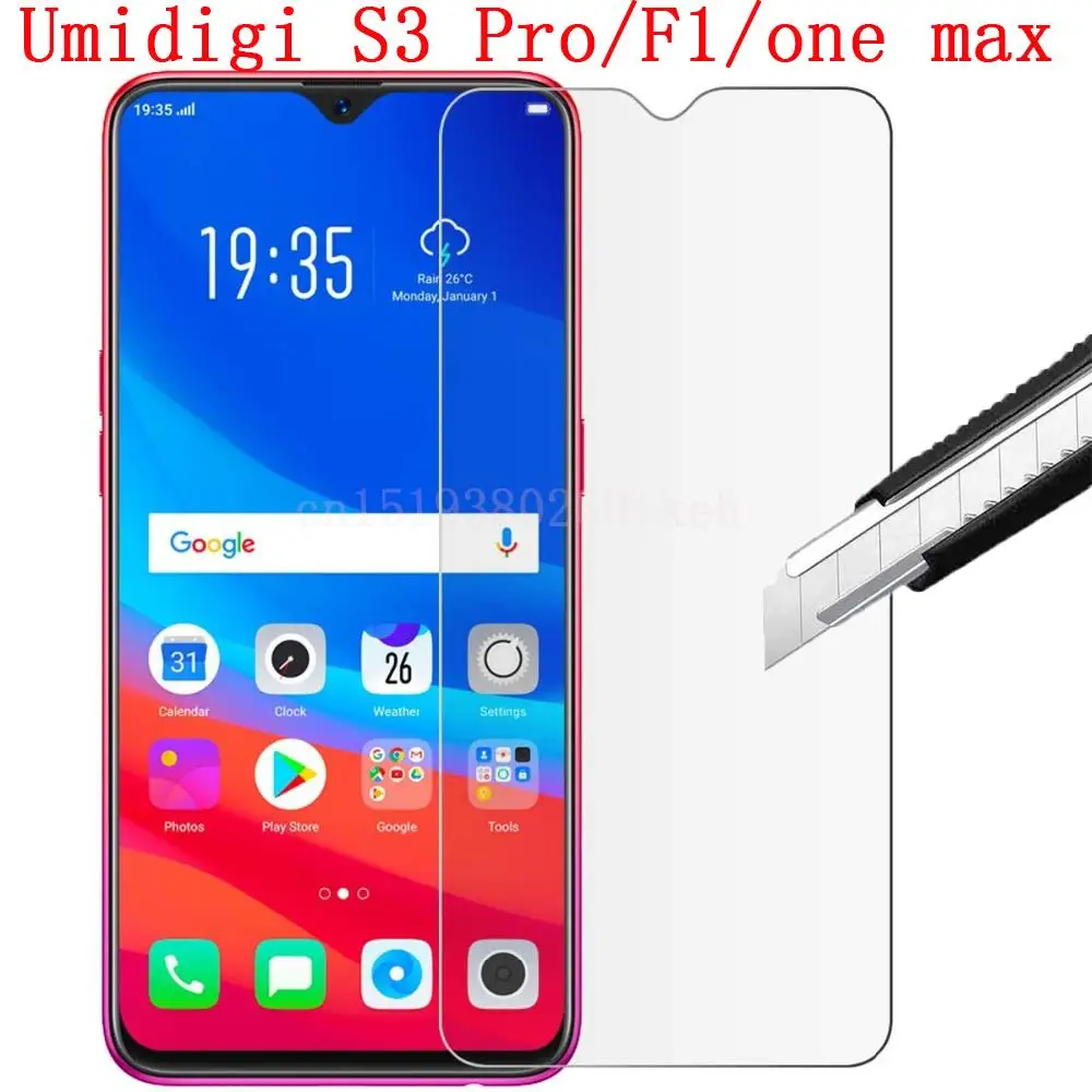 Закаленное стекло для UMIDIGI S3 Pro защита экрана 2.5D 9H Премиум Защитная пленка F1 one Max
