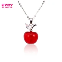 1pc 18x12mm cute apple muano bottle necklace with diffuser hole perfume bottle necklace perfumes and fragrances for women