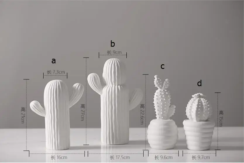 

Nordic modern ceramic cactus ornaments creative home living room study table soft accessories photo props AP5111650