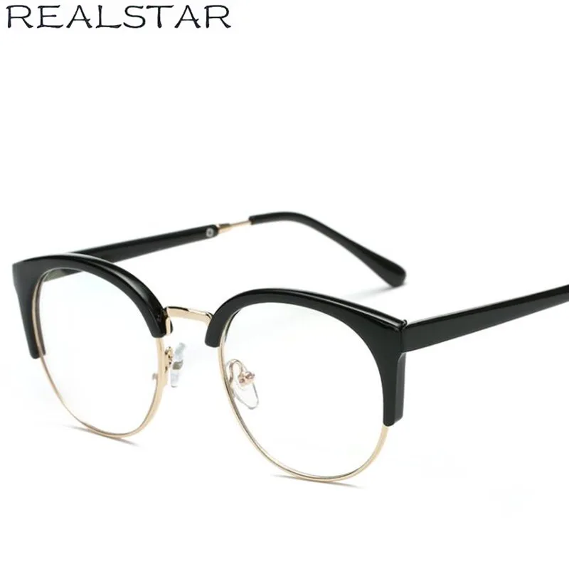 REALSTAR, модные оправы для очков кошачий глаз, женские оптические очки для близорукости, полукруглая оправа, Брендовые очки для женщин S304