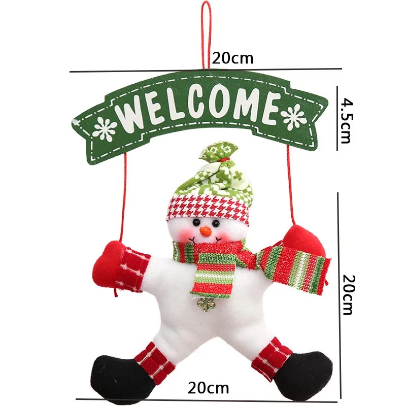 Hoomall Добро пожаловать Дверь Санта Клаус Снеговик дверь висит орнамент