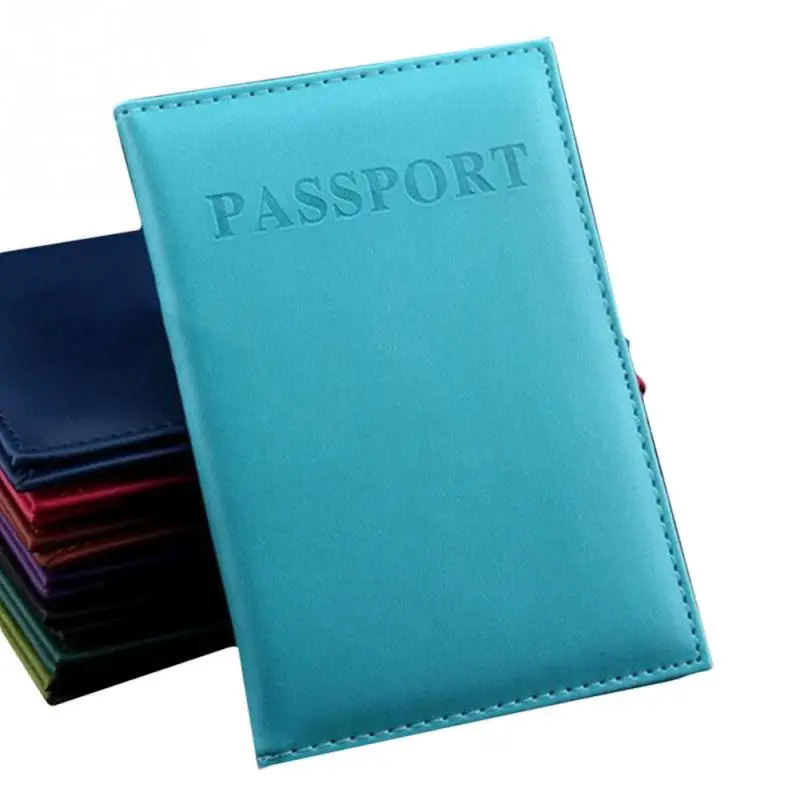8 Colors Unisex Portable Passport Holder Immitation Leather Women Men Travel Cover Card Case | Багаж и сумки