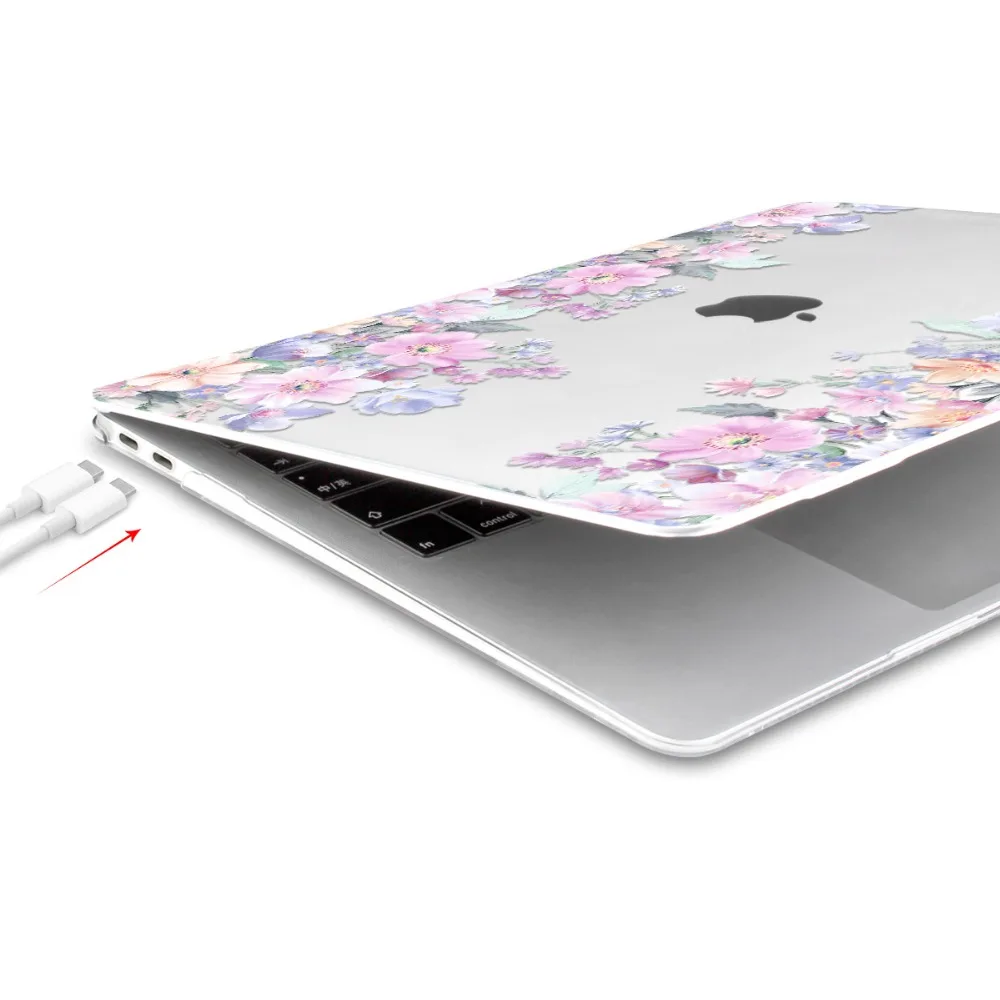 Чехол с кристаллами для 2018 Macbook Air 13 &quotA1932 милый цветочный пластиковый жесткий