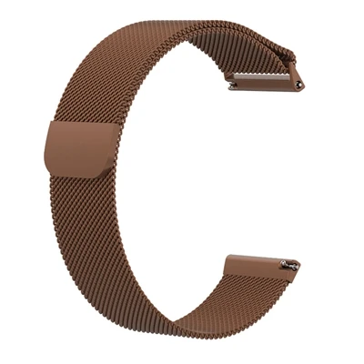 Магнитный с миланским плетением металлический ремешок для Fitbit Versa Lite ремешок из нержавеющей стали для Fitbit Versa умный Браслет умные аксессуары - Цвет: coffee