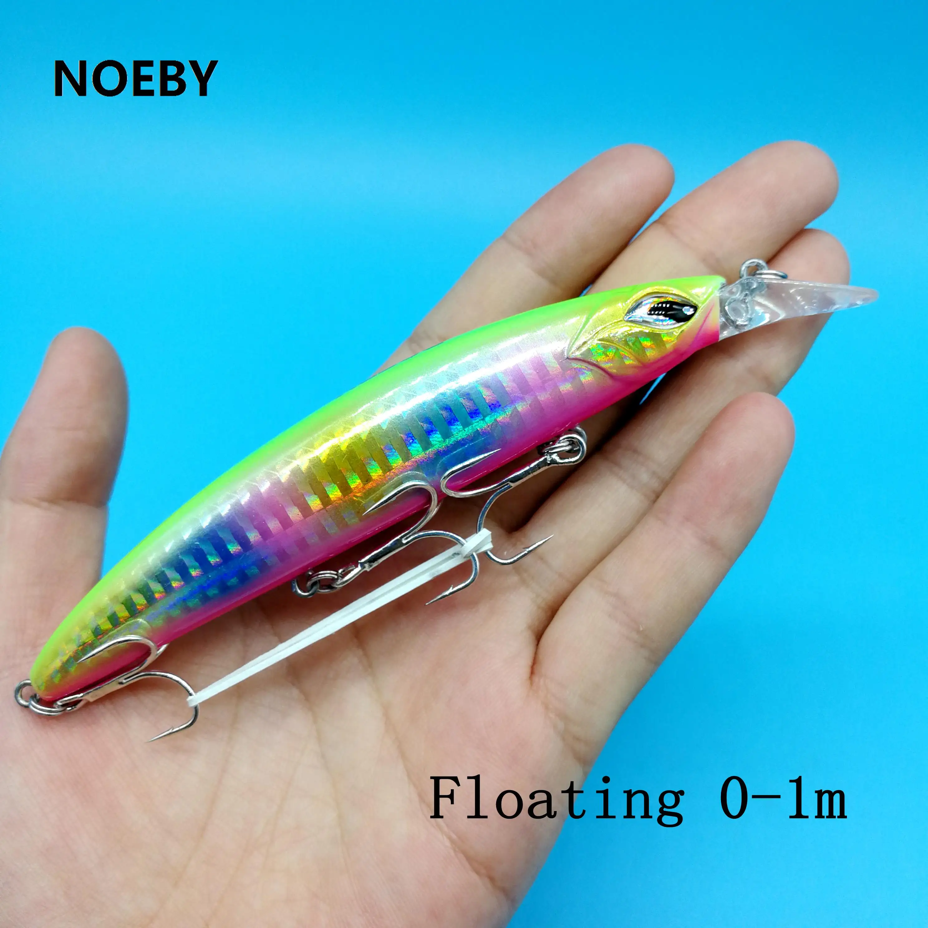 NOEBY 2 шт./лот, новинка, Плавающий Гольян, 19 г/110 мм, 6 цветов, глубина 0-1 м, плавающая искусственная жесткая приманка, воблеры, приманки, рыболовные снасти