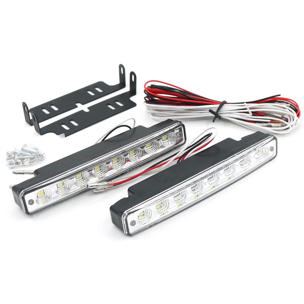 Дневные ходовые огни для автомобиля 8 светодиодов дневные противотуманные фары