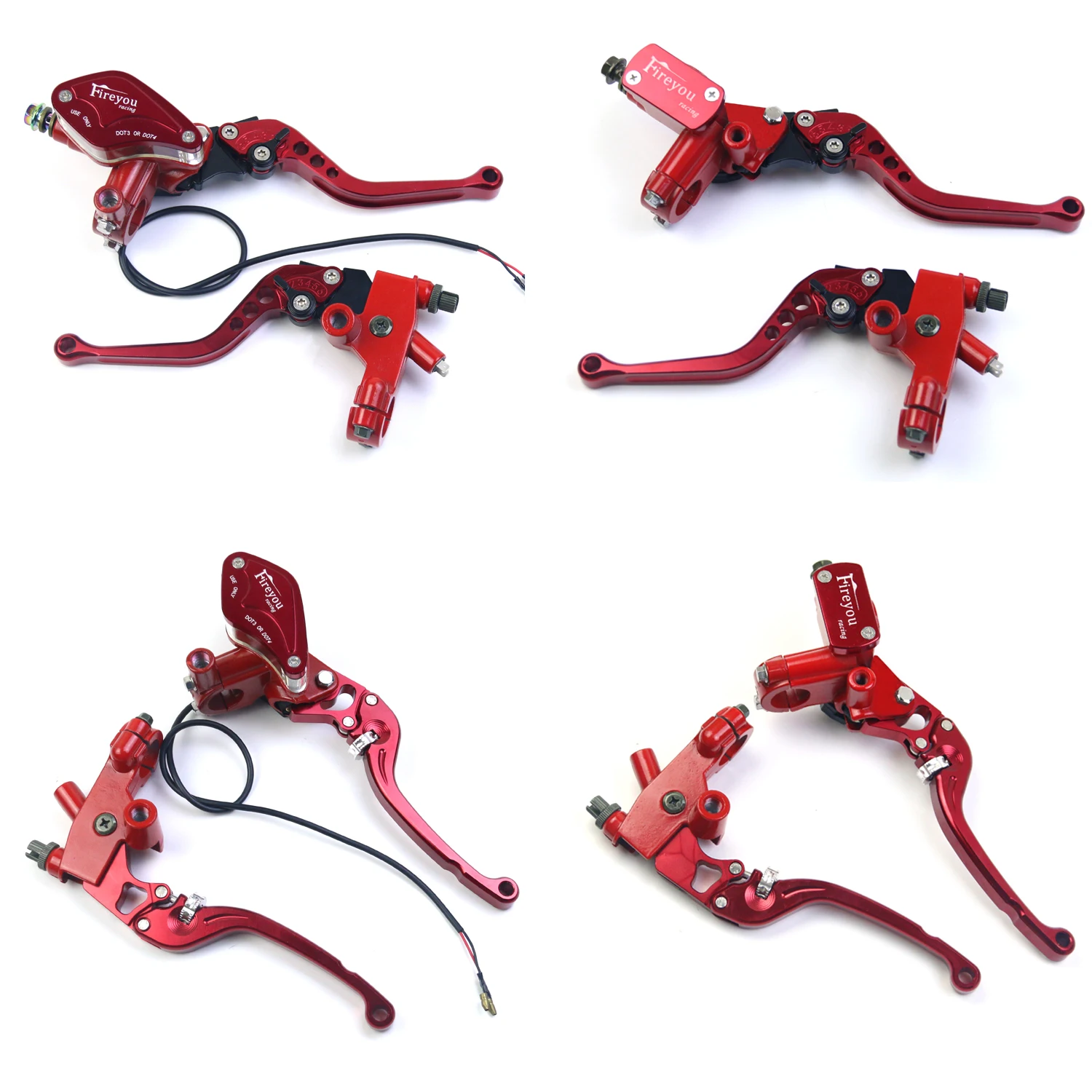 

Red Drum Line Cable Clutch Lever Brake Master Cylinder Universal Motorcycle 22mm Scooter Street Dirt Bike Pitbike MSX125 Z125