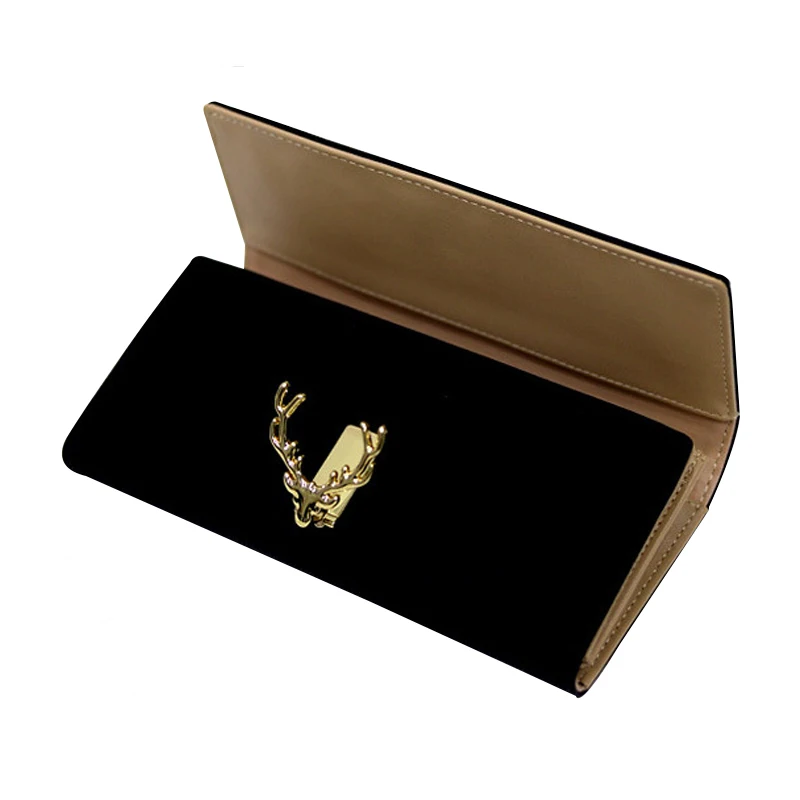 Женский кошелек на молнии однотонный ярких цветов с металлическим