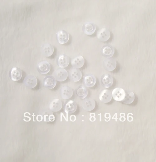 Бесплатная доставка 50 шт./лот 4 отверстия прозрачные пластиковые кнопки плоская