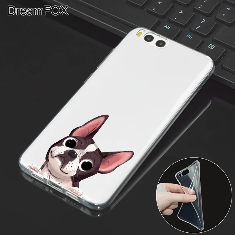 DREAMFOX M485 Французский Собака породы бульдог Мягкий ТПУ силиконовый чехол для Xiaomi Mi