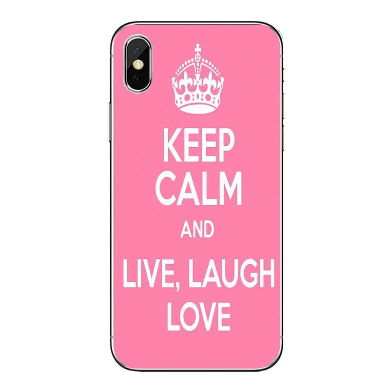 For Samsung Galaxy Note 8 9 S9 S10 A8 A9 Star Lite Plus A6S A9S Soft Transparent Cases Covers Love. Laugh. Live Life Quote Print |