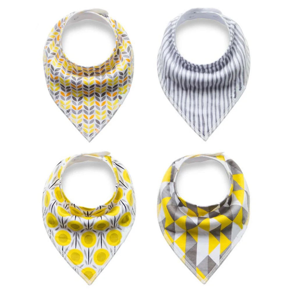 Нагрудники из хлопка для новорожденных 4 шт./лот|burp clothes|triangle bibgirl bib |