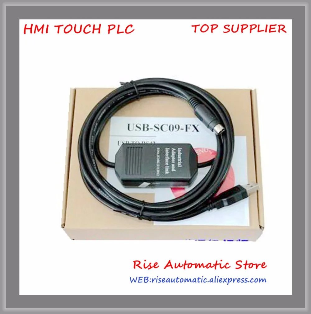 Для FX1N FX2N FX1S FX3U серии PLC Кабель для программирования USB SC09 FX загрузки Кабели к RS422