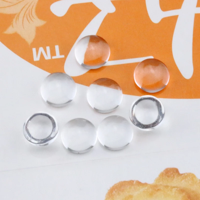 Стеклянные купольные кабошоны для магнита на холодильник 50 шт. 12 мм прозрачные