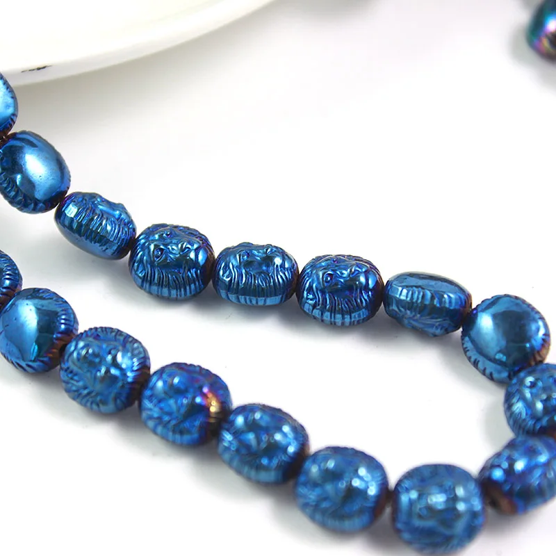 Бусины россыпью в виде головы льва из гематита 10 цветов|Бусины| |