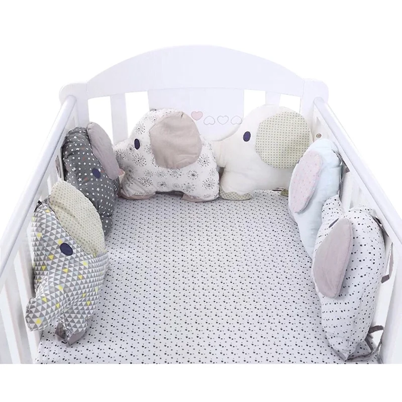 

6pcs Baby Bed Bumper Newborn Baby Bedding Crib Bumper Kids Toys Elephant Cot Infant Cribs Bed Protection Cushion Baby Room Decor