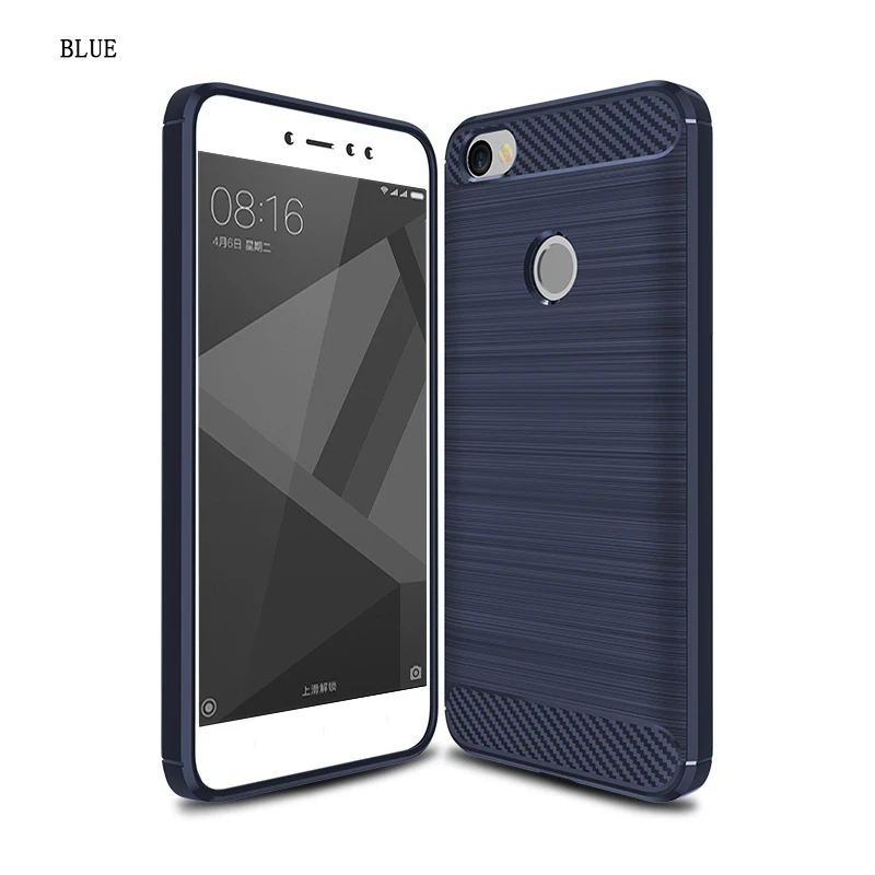 QAZ Maggie Xiaomi Redmi Y1 Case Silicone Soft TPU Brushed Carbon Fiber Texture Cover For |