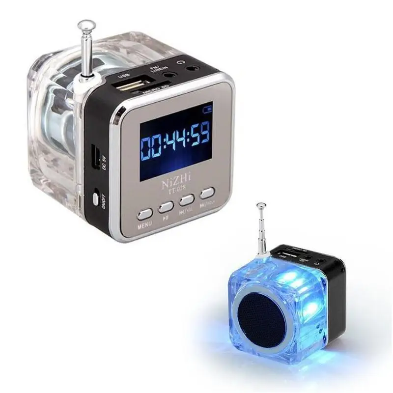 Nizhi TT 028 мини usb MicroSD карта fm радио ЖК дисплей динамик музыкальный mp3