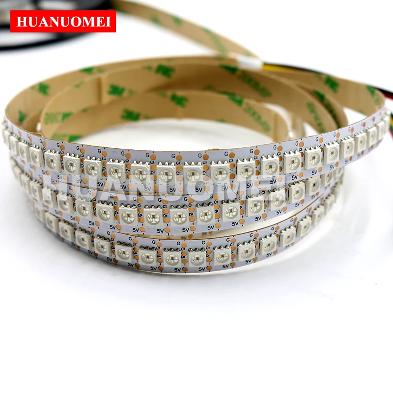 5V 144 светодиодный s/m APA107 адресуемых пикселей RGB полосы 5050 SMD гибкие светодиодные