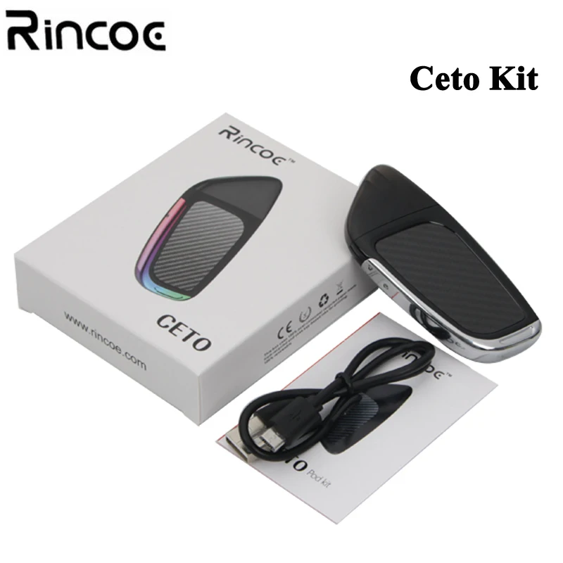 Оригинальная система испарителя Rincoe Ceto Vape Pod с емкостью 370 мАч 2 мл картридж все в