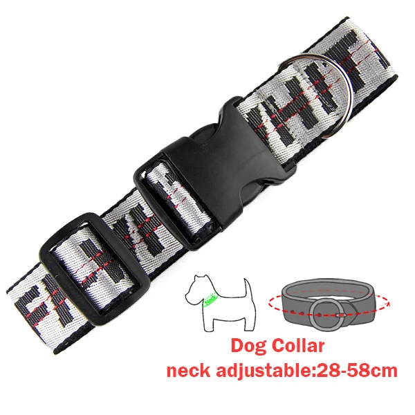Gray Collar 1,6 м регулируемый ошейник и поводок для домашних животных, нейлоновый поводок, ошейник для щенков, поводок для беговых собак, поводок для маленьких щенков, кошек - Цвет: Gray Collar
