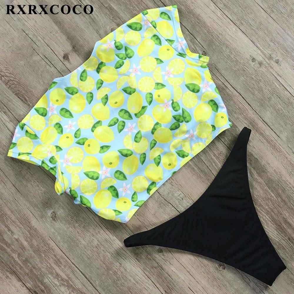 RXRXCOCO, новейший дизайн, купальник, женский купальник, комплект бикини, короткий рукав, купальный костюм, пуш-ап, бразильские бикини, пляжная одежда