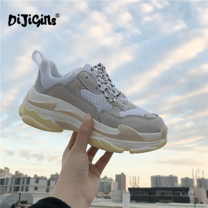 New Autumn Fashion Women Casual Shoes Suede Leather Platform Shoes Sneakers Ladies White Trainers Chaussure Femme Drop Shipping