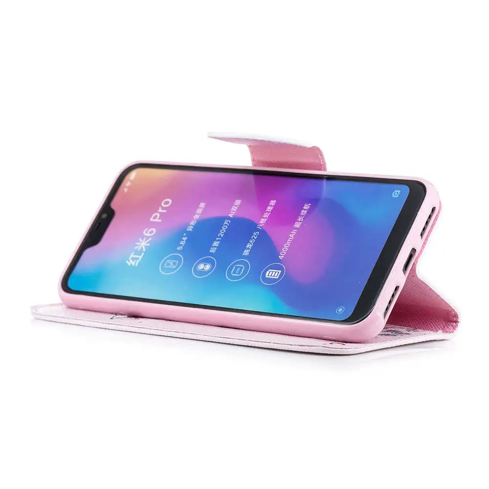 Чехол книжка из искусственной кожи для Xiaomi mi A2Lite две sim карты чехол подставка