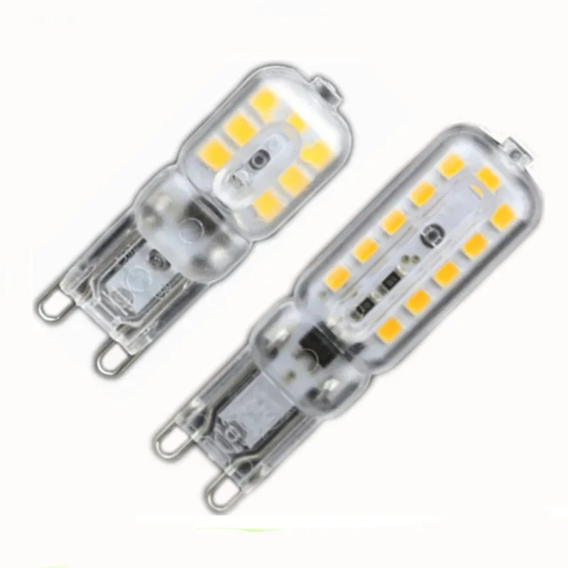 Светодиодная лампа Мини G9 AC 220 В SMD2835 светодиодный прожектор для хрустальной