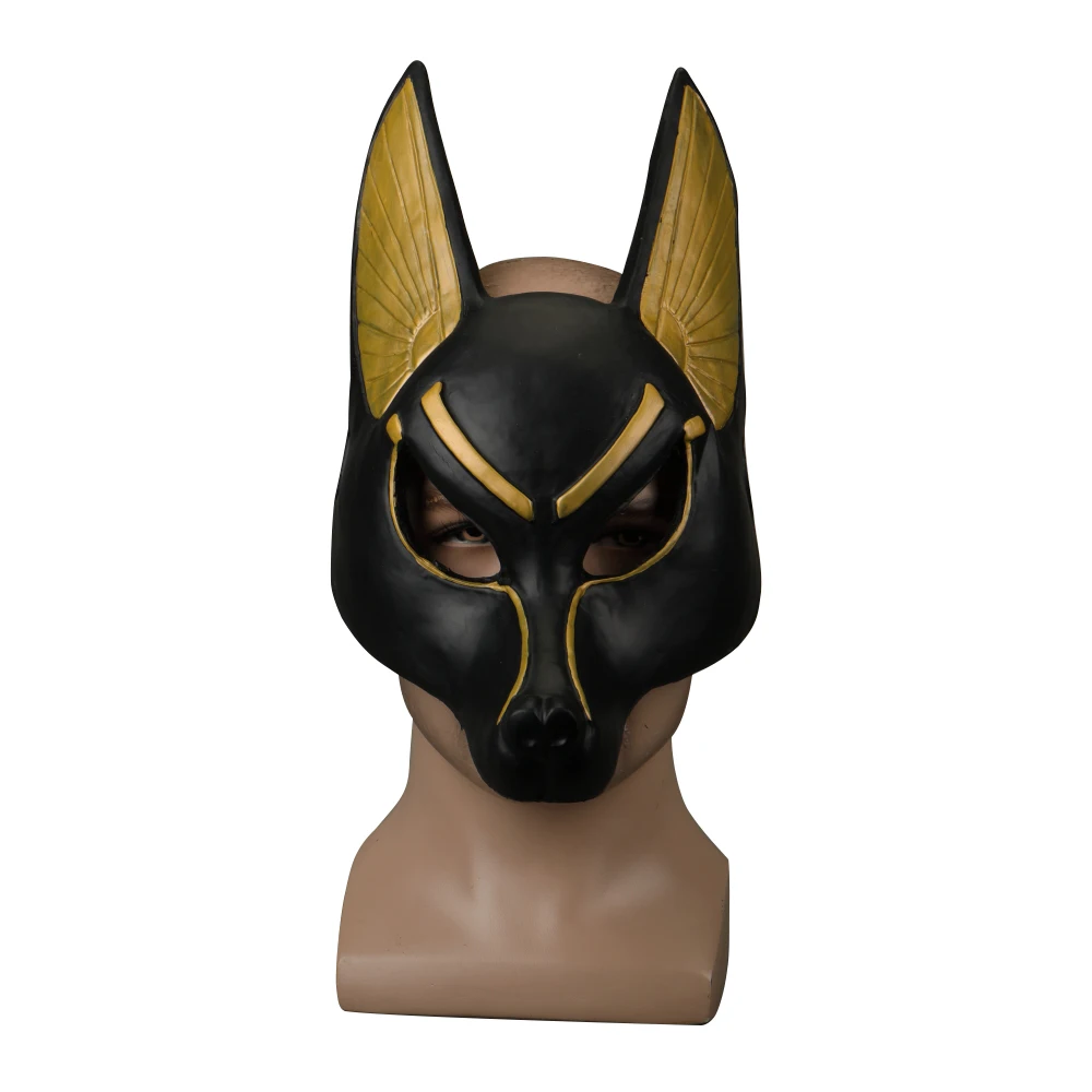 Египетская Anubis Косплей латексная маска для лица пена Canis spp голова волка животное