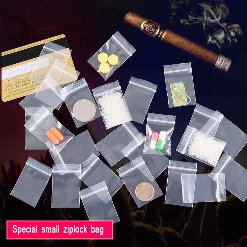 Ясно Мини Миниатюрный Zip Lock Ручка Пластиковая Упаковка Мешок Пищевые Конфеты