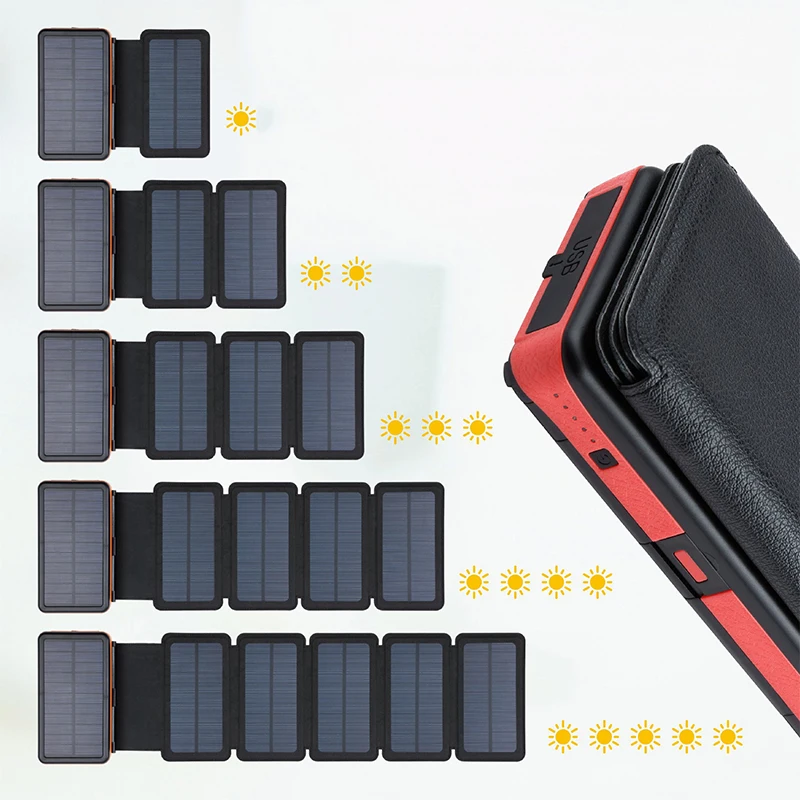 20000mAh на открытом воздухе Портативный складной Водонепроницаемый Панели