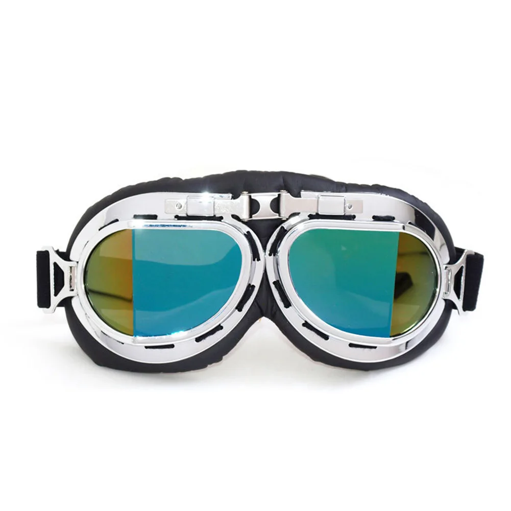 

Motorcycle Pilot Goggles Copper Frame Helmet Glasses Anti-UV Eyewear Car Styling