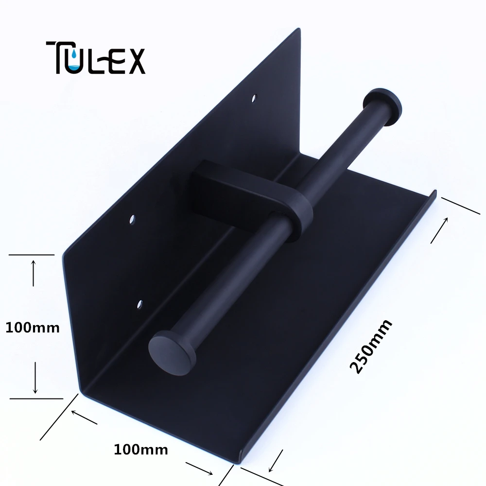 Tulex держатель для туалетной бумаги черный туалет бумага держатель настенный двойной рулон SUS304 нержавеющая сталь высокое качество аксессуары для ванной комнаты