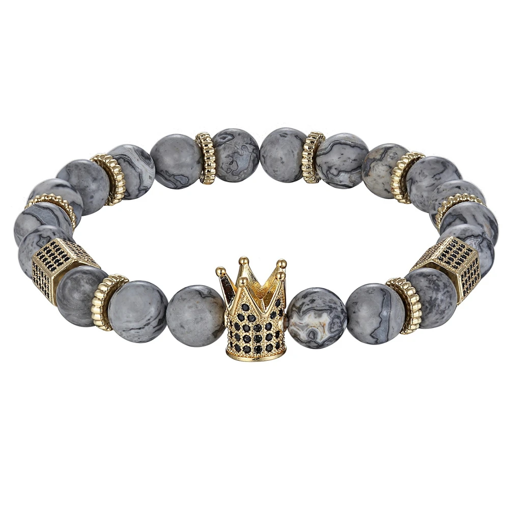 Аксессуары XQNI Crown с узором регулируемые браслеты из бусин 17 20 см нанизанных на