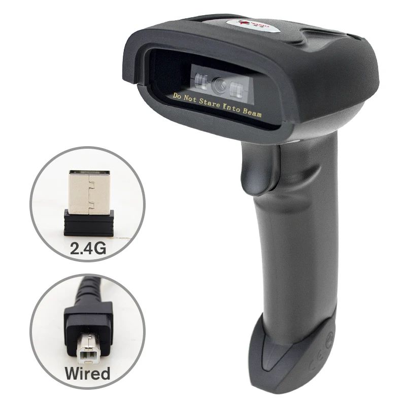 USB Беспроводной сканер штрих-кода возможностью погружения на глубину до 30 м 2 4G CCD