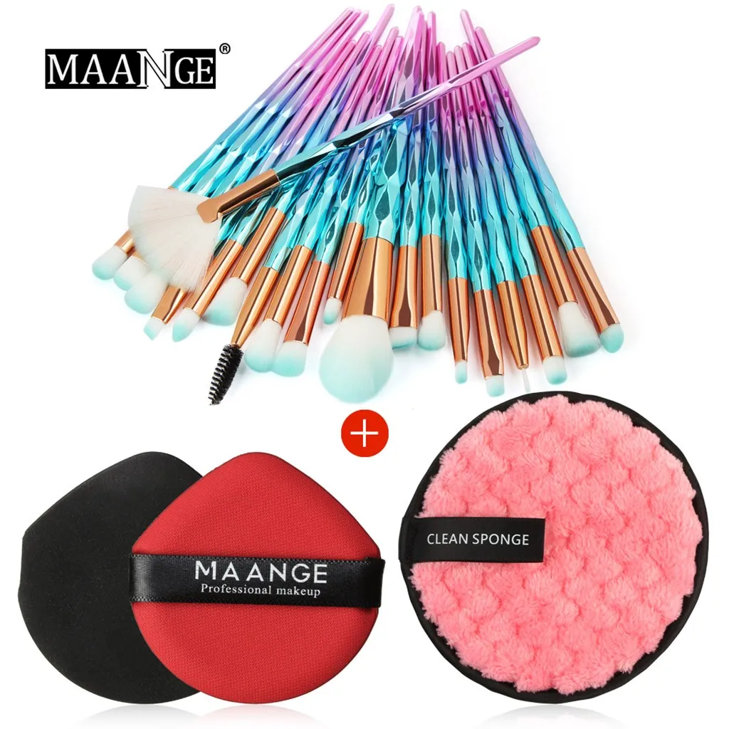 MAANGE, новинка, женские Модные кисточки, 20 шт., макияж, основа для бровей, румяна, косметический консилер, кисти, косметический набор инструментов для красоты