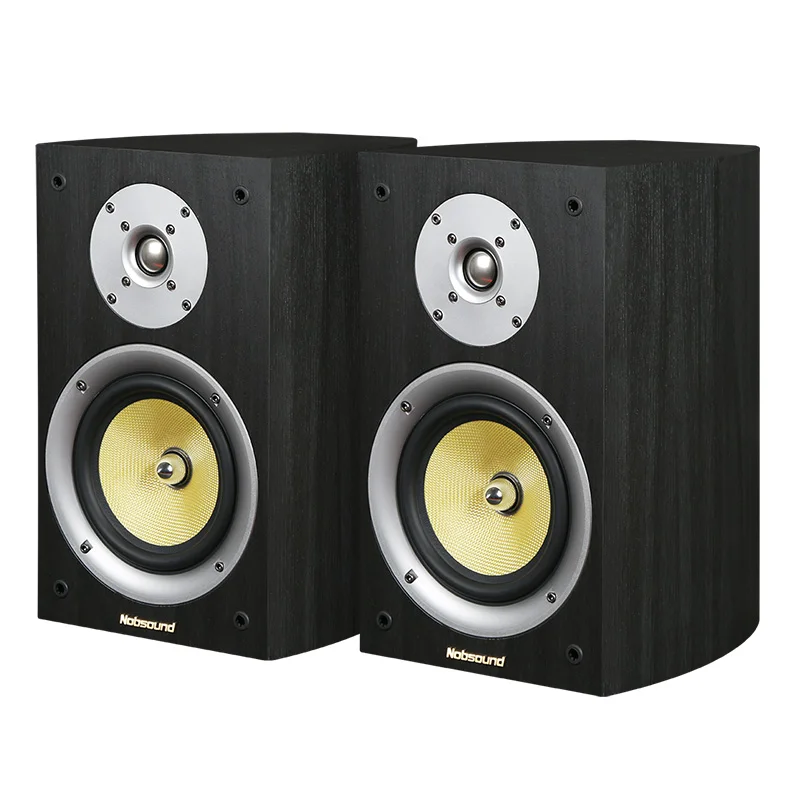Черный Nobsound VF301 двухполосная деревянная 100 Вт книжная полка динамик s 2,0 HiFi Колонка звук домашний Профессиональный динамик - Цвет: Черный