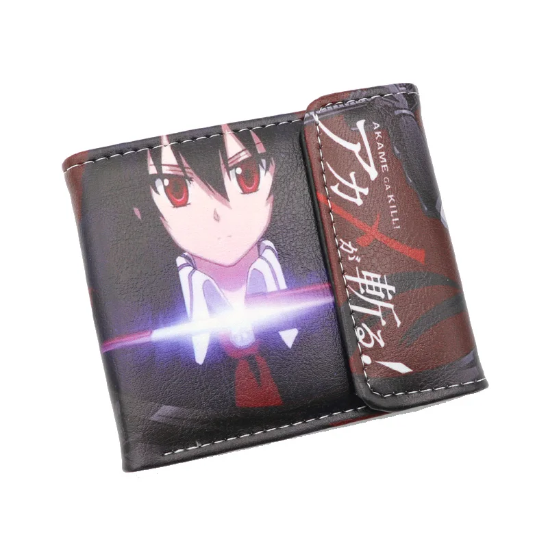 2 стиля красочный аниме Akame Ga KILL PU короткий складной кошелек Comics красочная печать