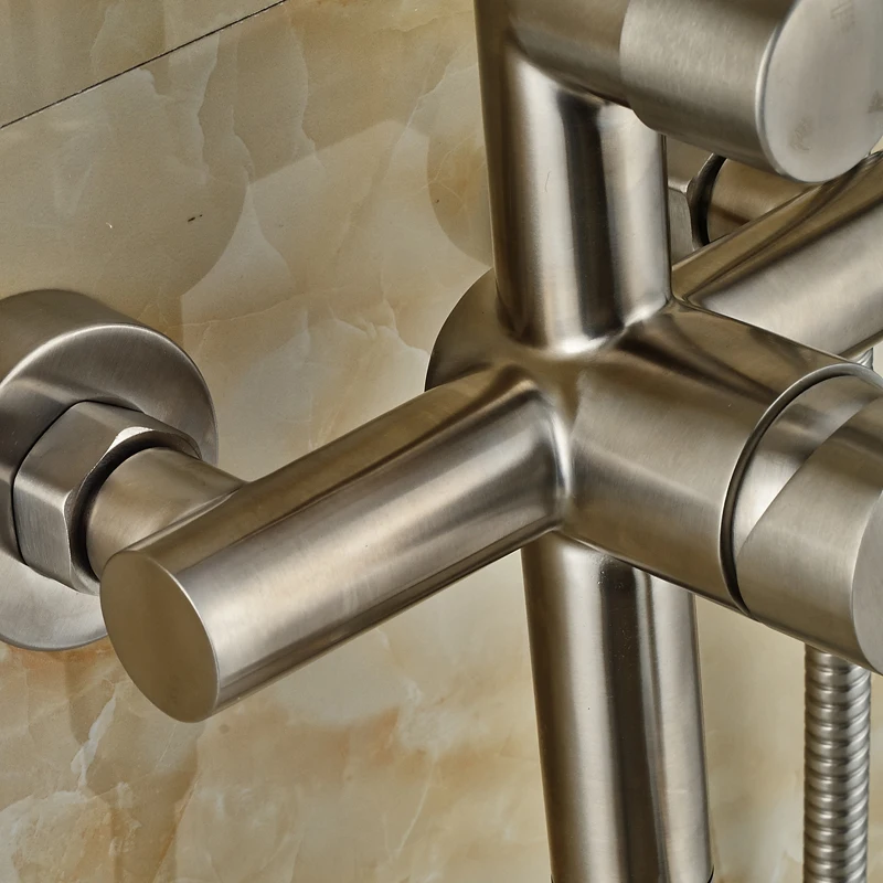 Смеситель для ванной комнаты из матового никеля однорычажный вращающийся кран