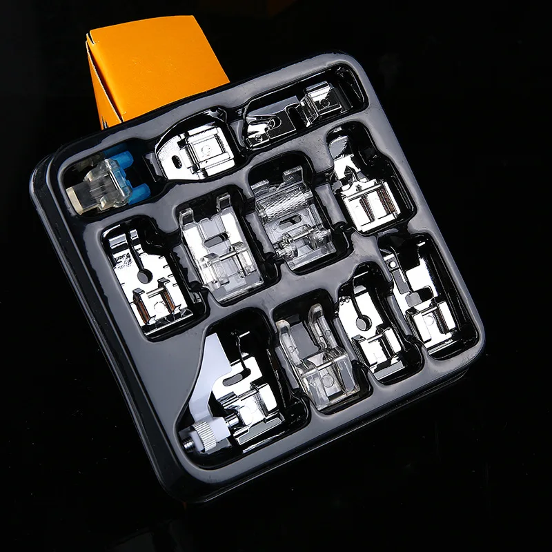 11pcs Mini Sewing Machine Presser Foot Feet for Brother Singer Janome Braiding Blind Stitch Darning Set Accessories | Дом и сад