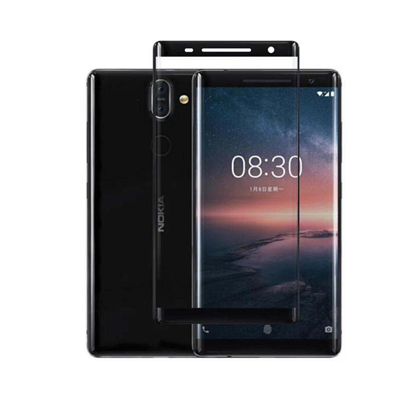 3D полное покрытие закаленное Стекло Экран протектор для Nokia 8 Sirocco s Anti Explosion 9 H