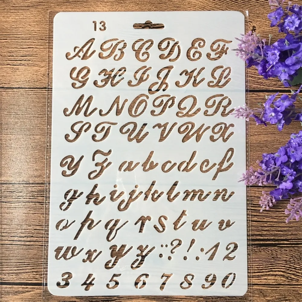 2 шт. 27 см алфавитные буквы DIY Craft Layering трафареты рисунки штампованная для