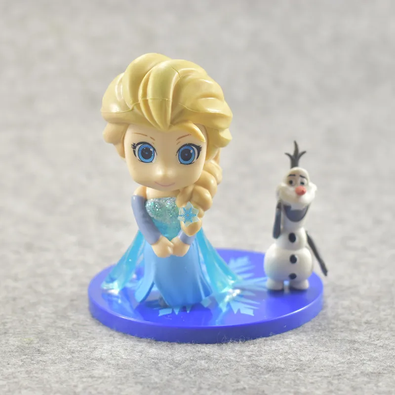 Disney Frozen 3 компллот 5 9 см милый Q Veresion Принцесса Эльза И Олаф фигурки ПВХ аниме