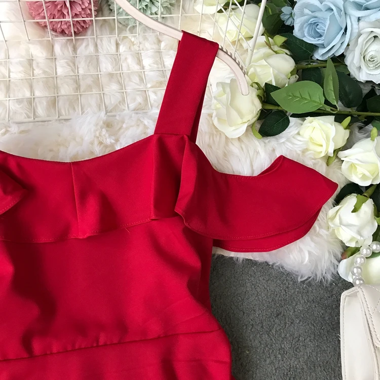 ALPHALMODA праздники с открытыми плечами женские Seashore до середины икры Платье на бретелях галстук-бабочка дамское сексуальное с открытой спиной Vestidos однотонное платье