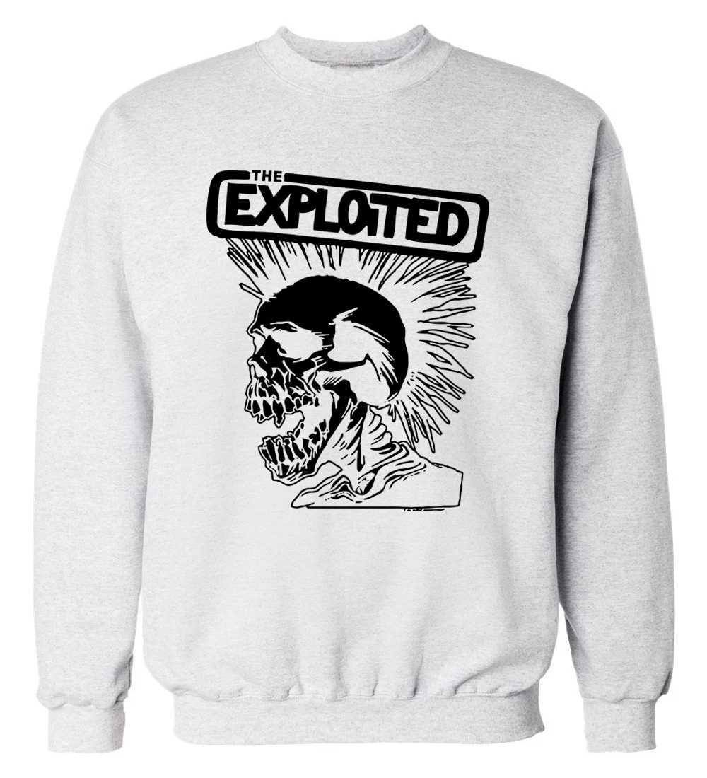 Панк Рок The exploited Swag череп мужская Толстовка Осень Зима новые модные толстовки крутая уличная одежда в стиле хип-хоп